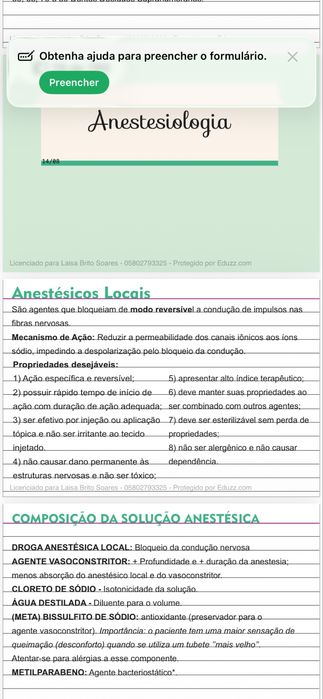 Fichas de estudo Medicina Dentaria  – material completo em PDF