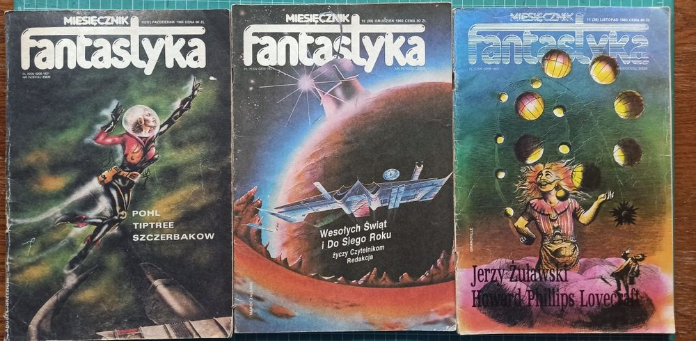 Fantastyka 10/85, 11/85, 12/85 – rocznik 1985, stan dobry
