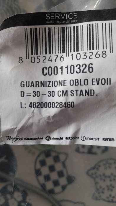 vedante borracha para máquina Ariston