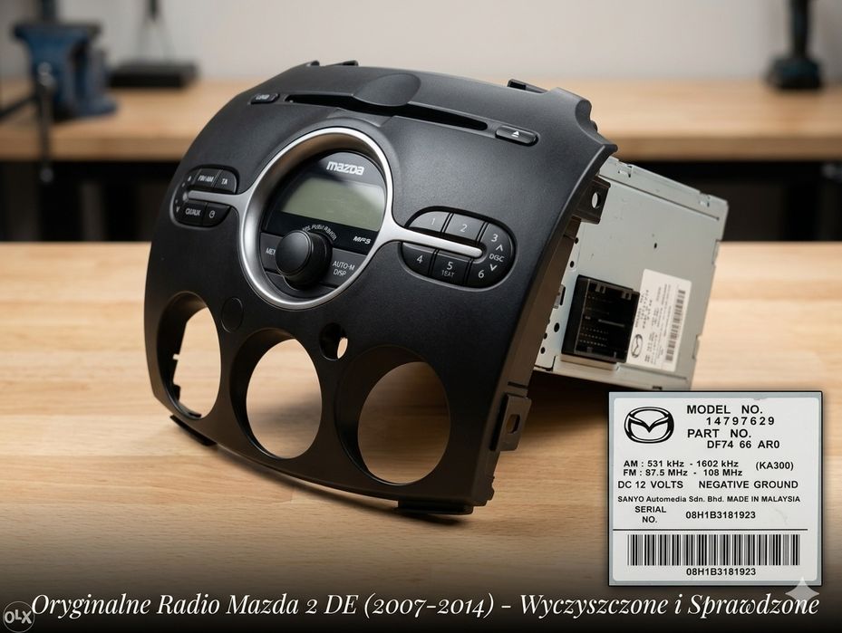 Oryginalne radio samochodowe Mazda 2 DE 2009