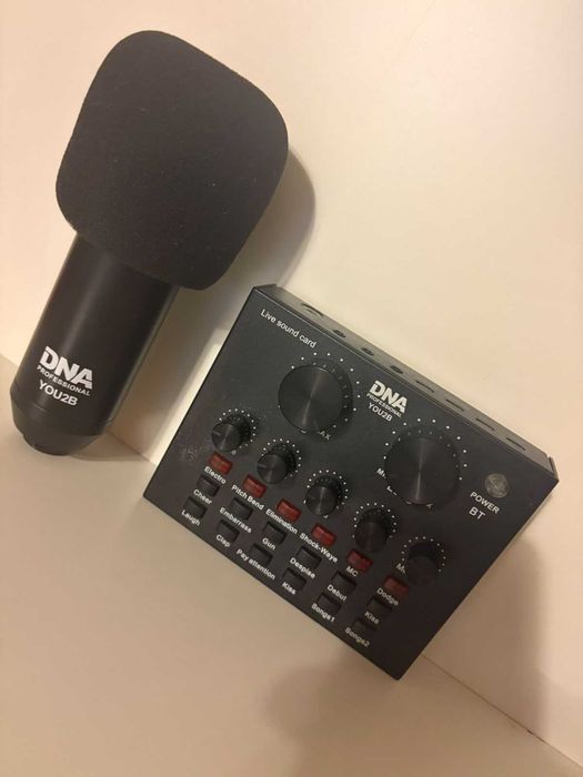 Mikrofon pojemnościowy DNA YOU2B + interfejs audio, ramię, pop-filtr