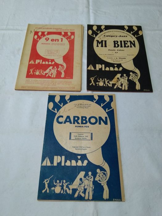 Mosaico, Mi Bien, Carbon de A. Planás, Partituras  Musicais