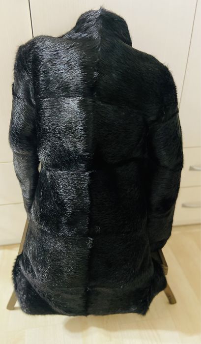 Натуральна шуба чорний діамант