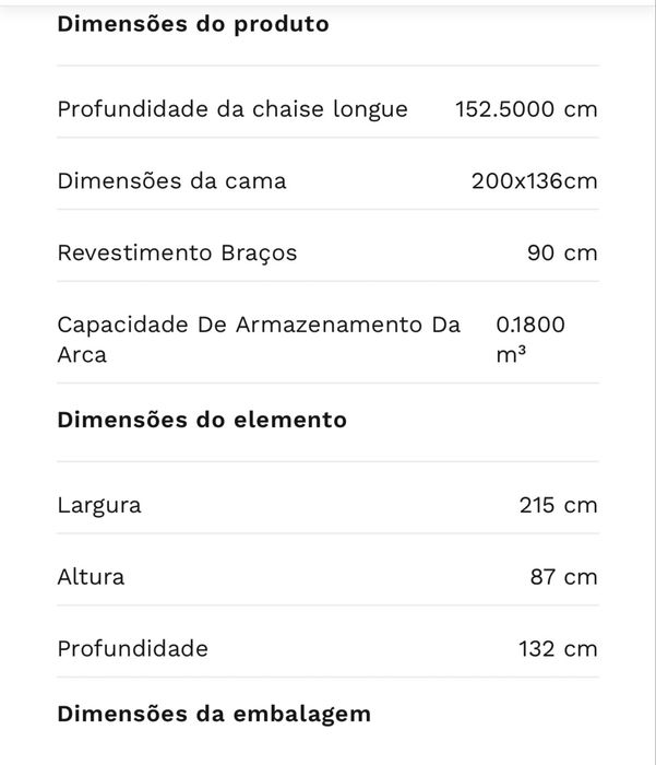 Sofa cama com arrumação seminovo