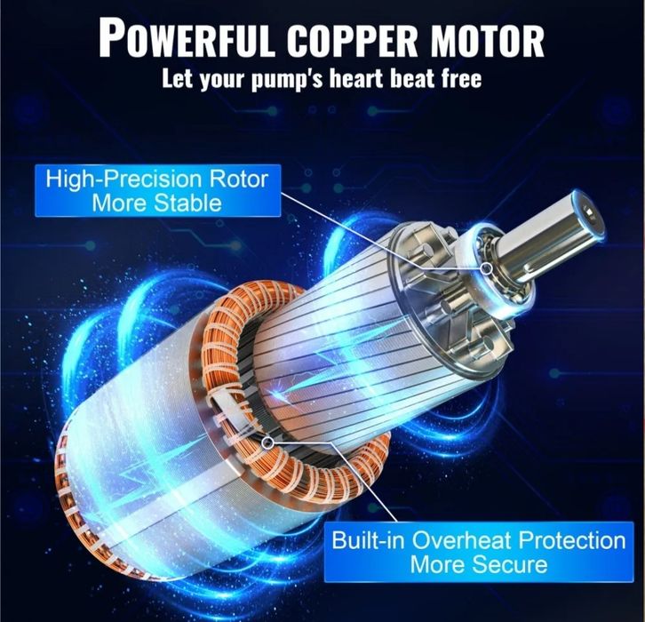 Bomba submersível para poços profundos VEVOR, 1500W 230V 60Hz, 9,8 m³/h, altura manométrica de 108 m, com cabo de 19,4 m e caixa de controle externa