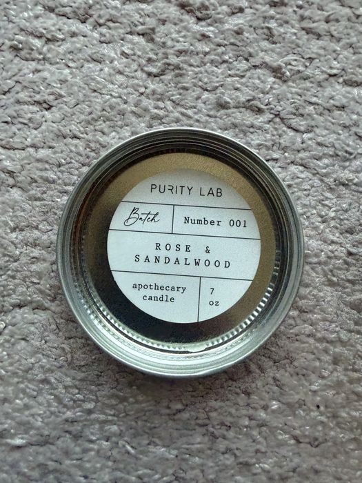 Аромасвічка свічка purity lab rose and sandal wood