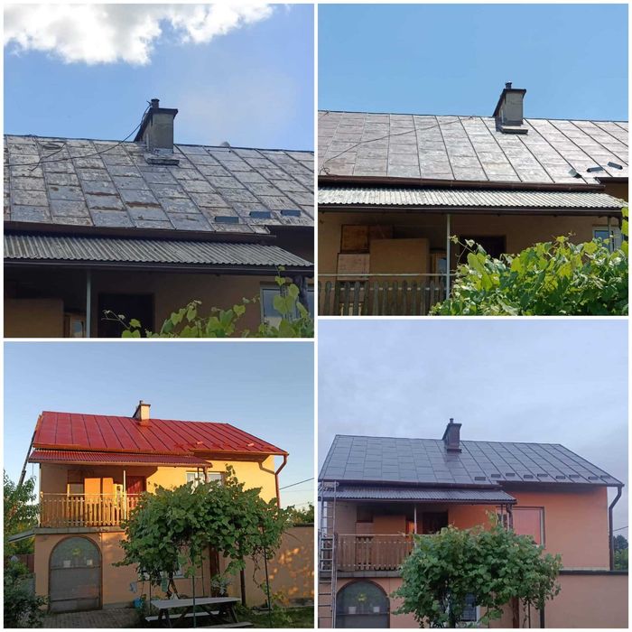 Malowanie dachów, mycie dachów, kostki, elewacji, kominy i rynny