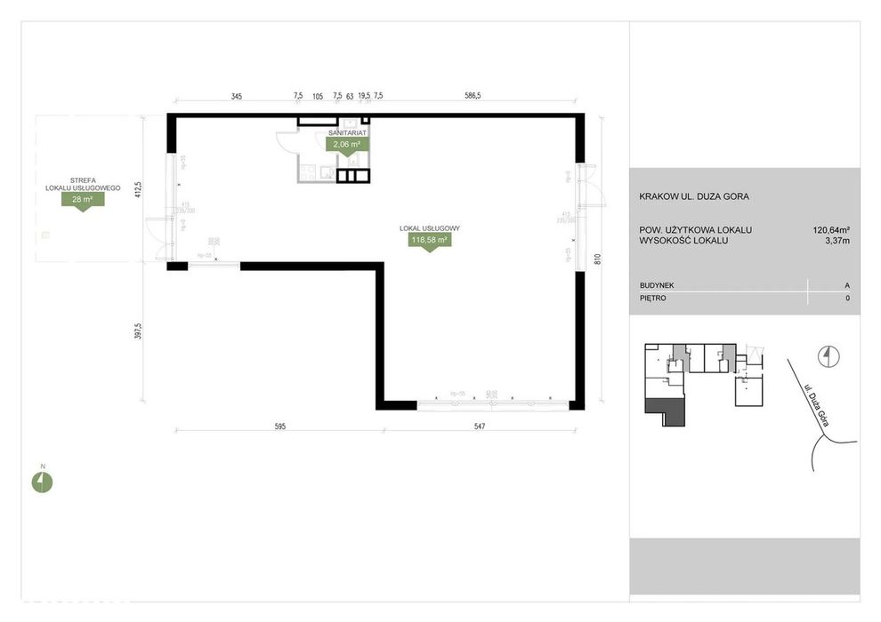 Lokal pod beauty / usługi premium 121 m² ul. Duża Góra 17