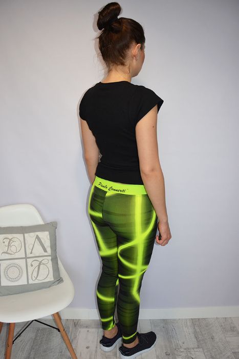 Legginsy sportowe fitness zielone M, L