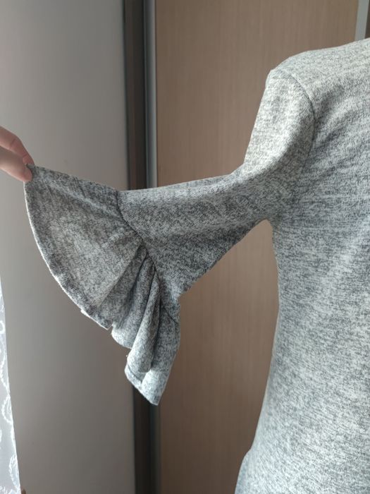 Jesienna sukienka z falbaną rozm. 36