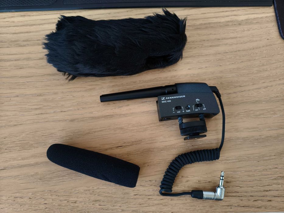 Microfone Sennheiser MKE 400 - Perfeito Estado + Acessórios
