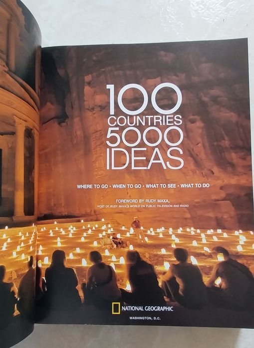 Livro "100 Countries 5000 ideas" da National Geographic"