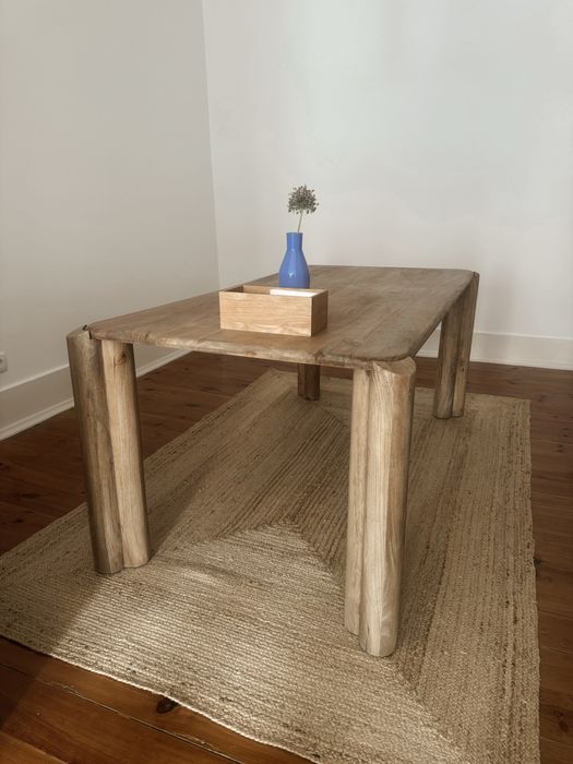 Solid Mango Wood Dining Table (174 x 91 cm)