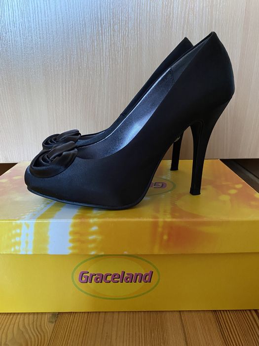Czarne szpilki Graceland Deichmann r. 37 10 cm