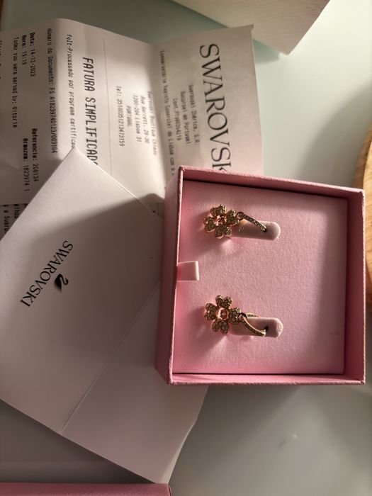 Brincos de pressão Swarovski