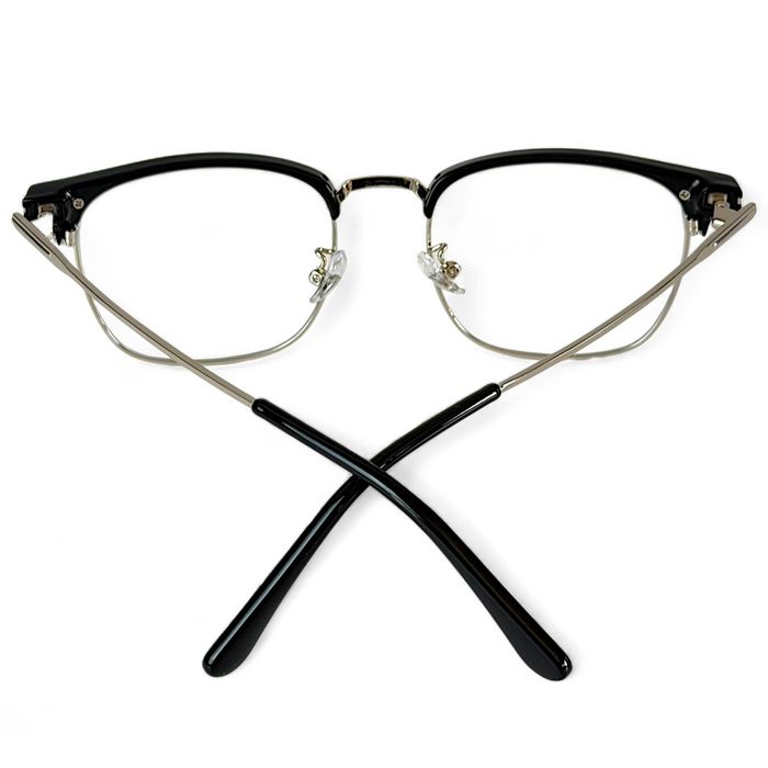Okulary Do Komputera Blue Light Nerdy Czarny Srebrny Unisex