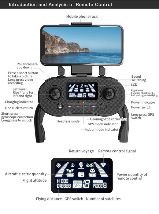 Dron L500 PRO MAX 4K HD 360 Laser GPS