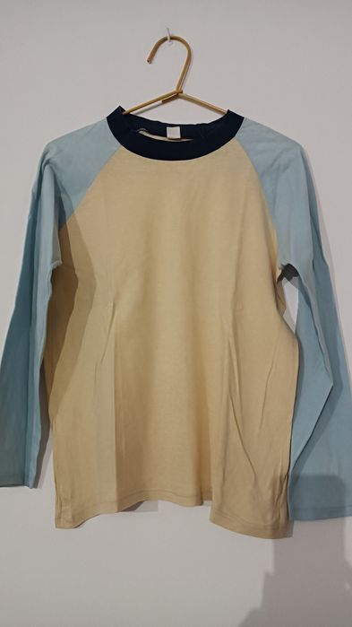 Bluzka żółta błękitna bawełna 152/158