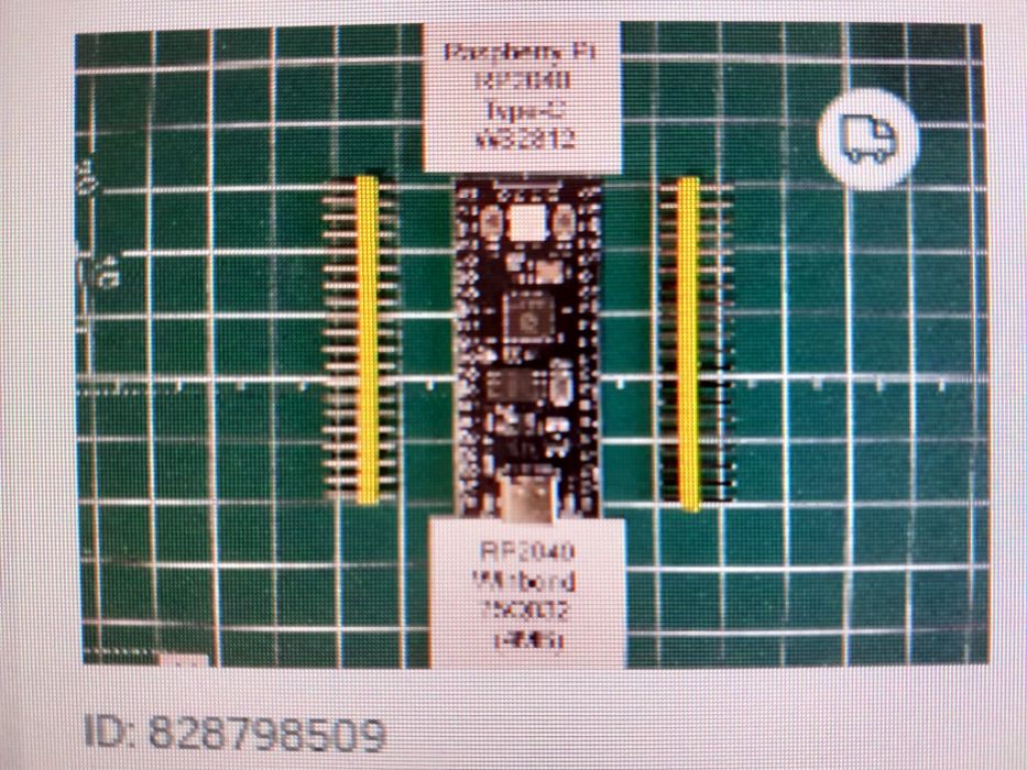 Плата RP2040 4 Mb (Winbond 25Q032), Type-C, RGB, led WS2812