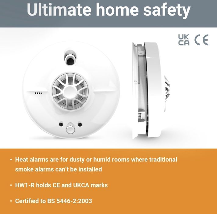 Alarm FireAngel HW1-R zasilany akumulatorem 9 V