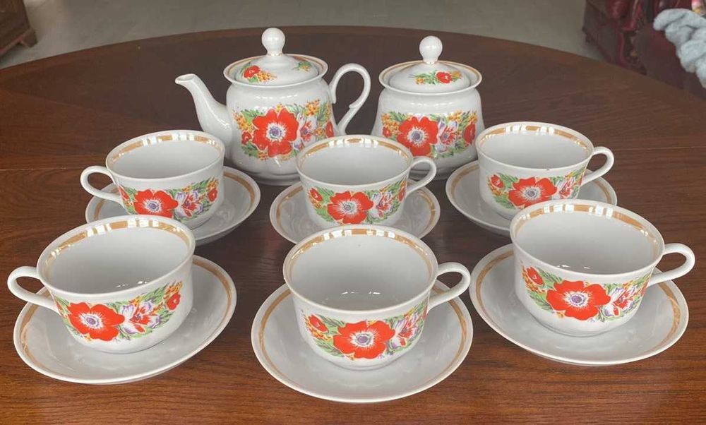 Сервиз чайный "Мальвы" 14 предметов Сумы