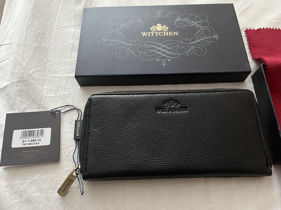 NOWY damski skórzany portfel Wittchen Italy Wallet BLK na prezent