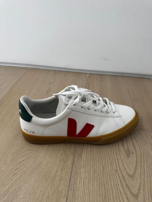 Sapatilhas Homem VEJA Campo Chromefree Leather Sneakers Branco/Pekin/Poker/Natural