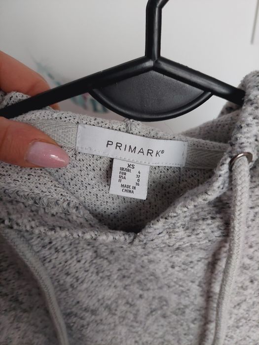 Szara bluza z kapturem Primark XS