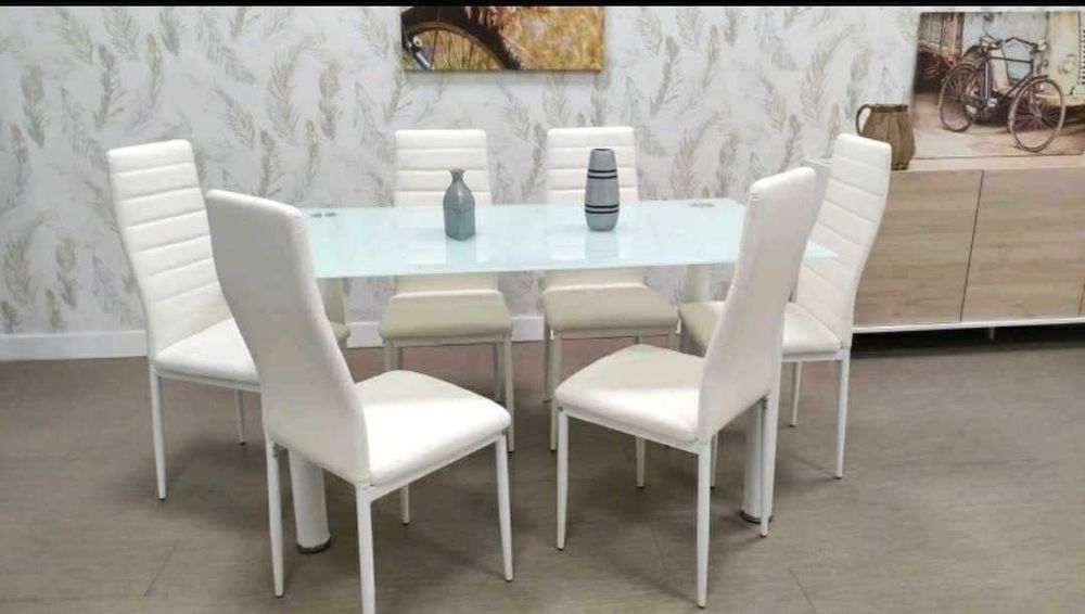Muito barato mesa + 6 cadeiras Novo Envio gratis
