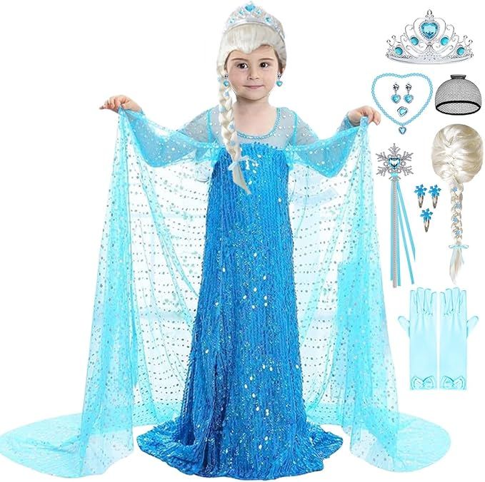 Strój kostium przebranie halloween dla dziewczynki 2-3 lat Księżniczka Elsa 9052