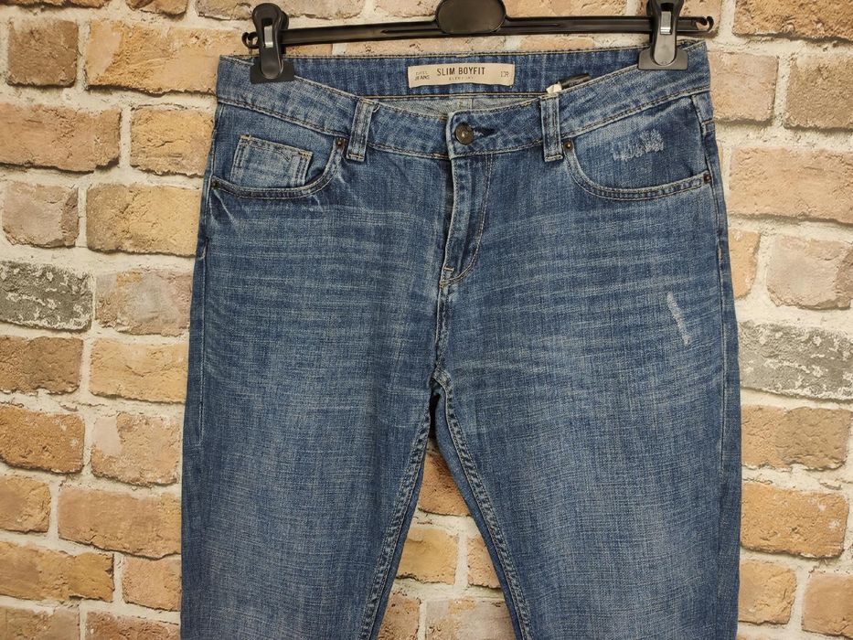 Next jeansowe spodnie slim boyfit 38