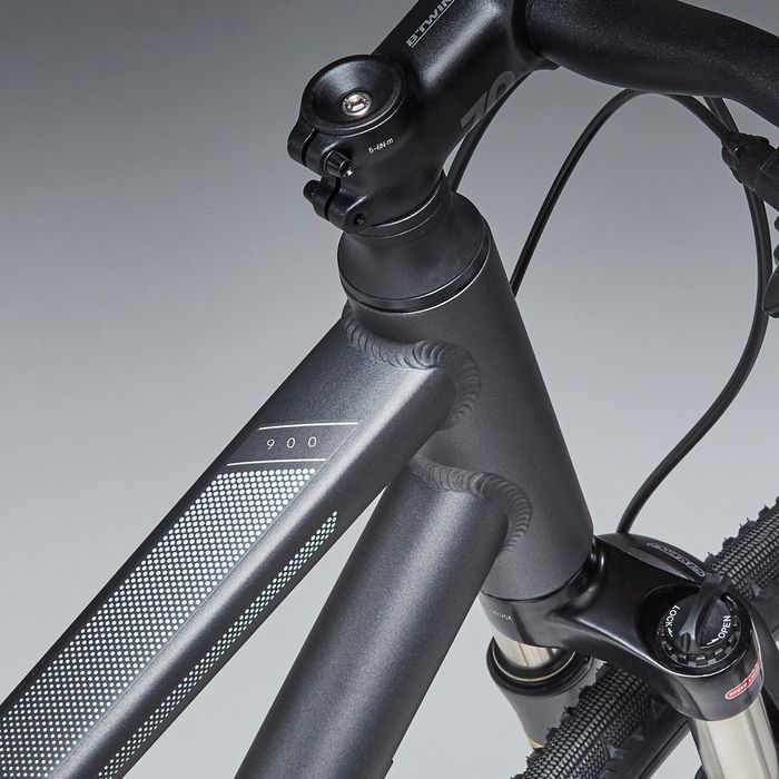 BICICLETA DE TREKKING RIVERSIDE 900 CINZA VERDE ÁGUA