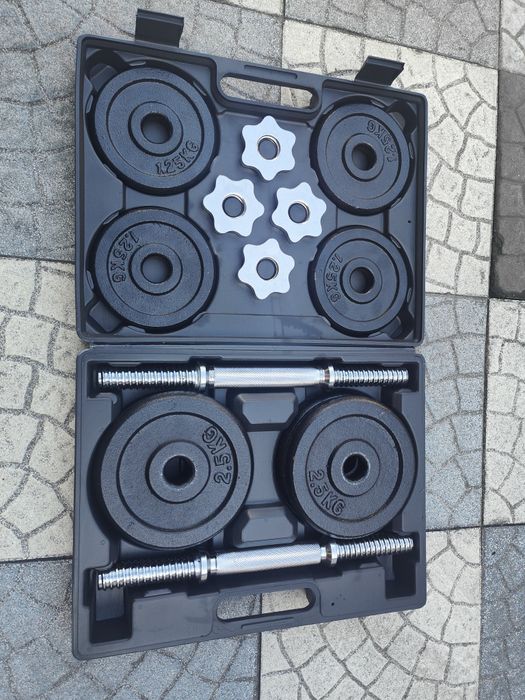 Kit Halteres Ajustáveis 20kg YourFit + Caixa Original | Treino Completo em Casa