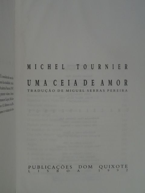Uma Ceia de Amor de Michel Tournier