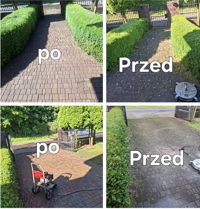 Usługi Czyszczące Kostkę Brukową,oraz koszenie trawy.
