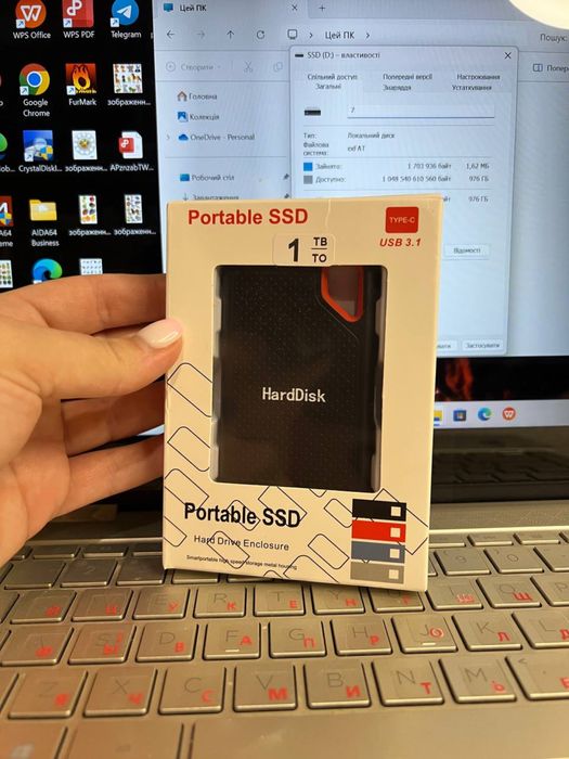 SSD 1TB новий // Type-C вхід