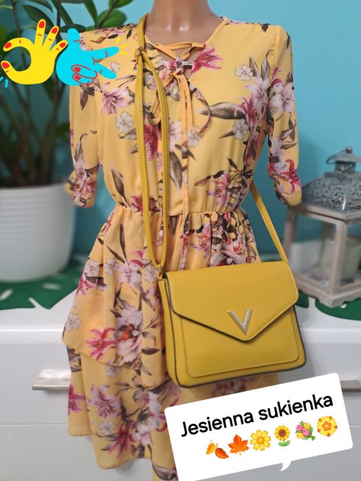 Sukienka w wiosennych kolorach r. 38