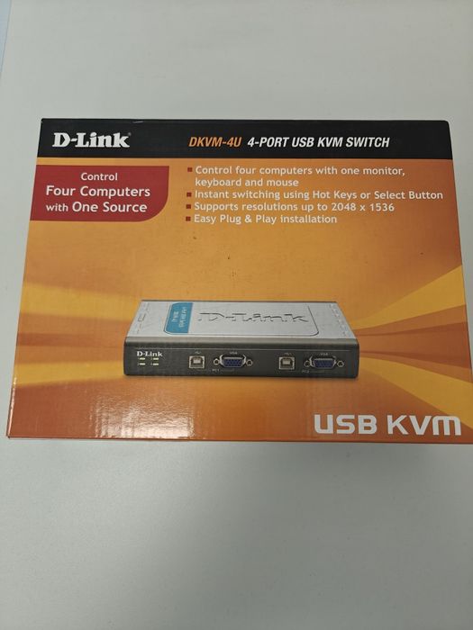 D-Link DKMV-4U 4 portowy przełącznik USB
