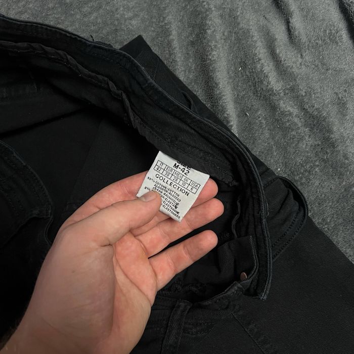 Джинсы Sergio Tacchini карго черного цвета широкие карго штаны брюки s