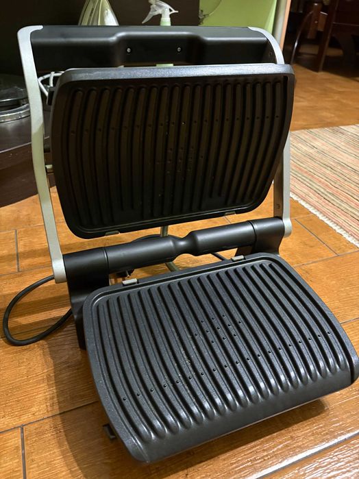 Tefal OptiGrill Initial + щипці