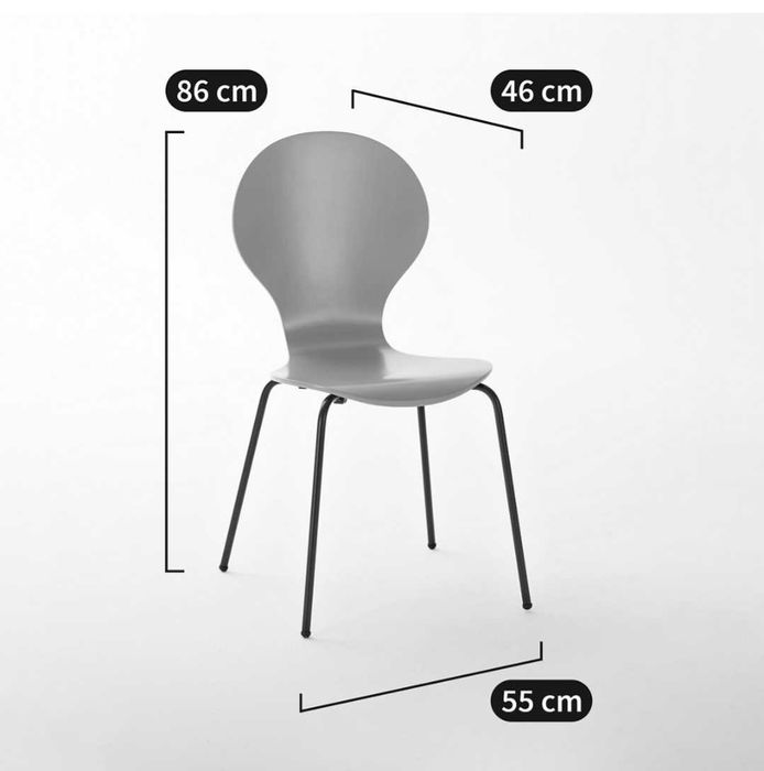 Pack 2 cadeiras de cozinha com padrão