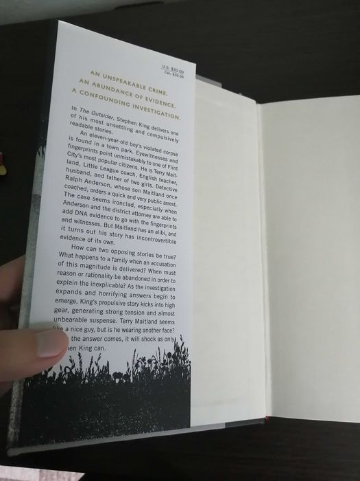 Stephen King Outsider, scribner, Стивен Кинг Чужак (англ) hardcover