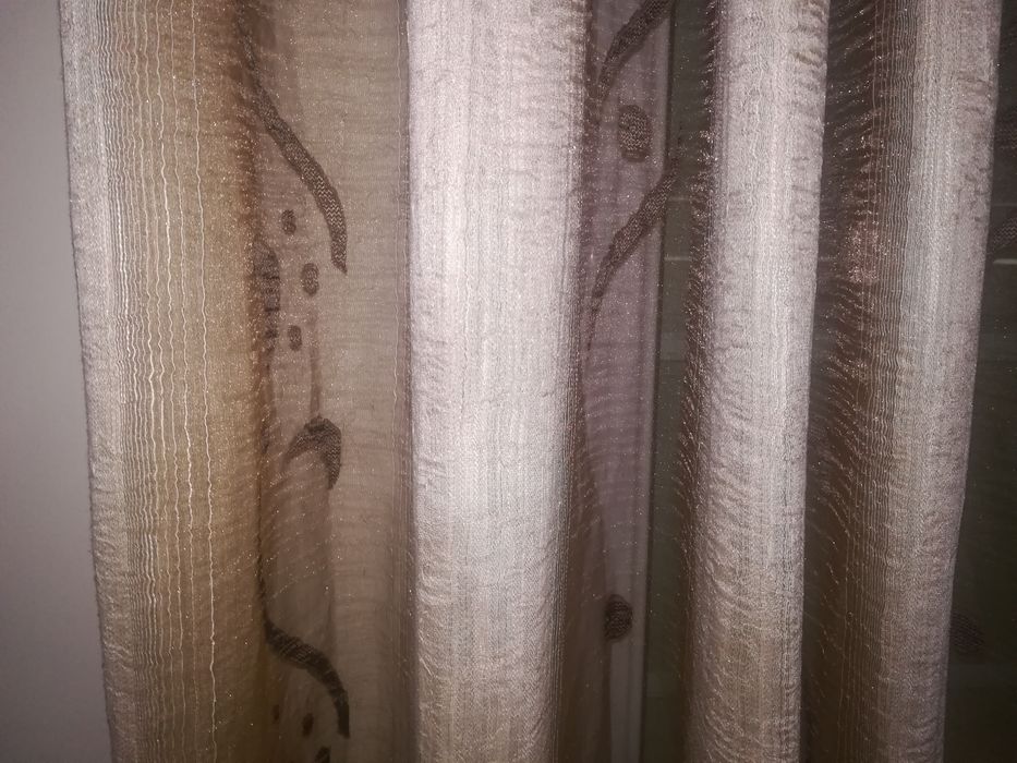 Conjunto de cortinados com argolas