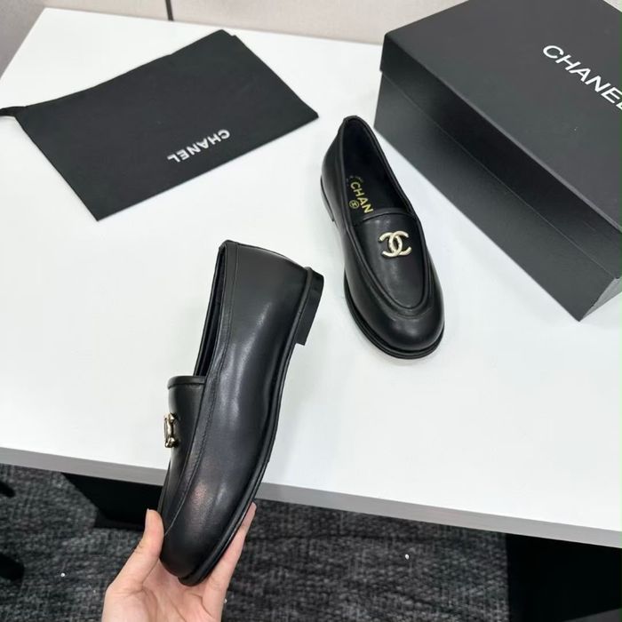Mokasyny Chanel Black Leather