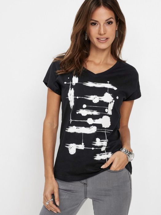 T-Shirt damski czarny r.38