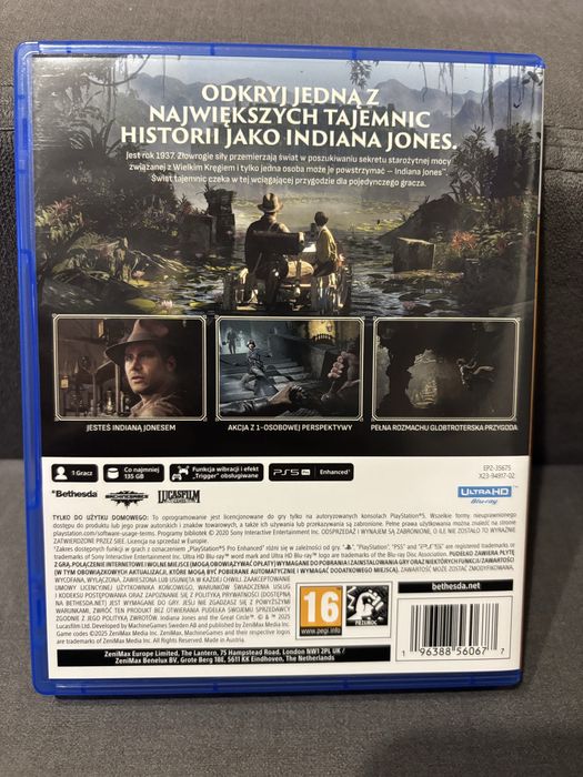 Indiana Jones i wielki krąg PL ps5 stan idealny