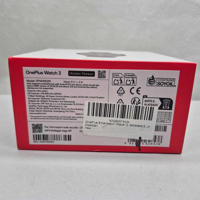 Smartwatch OnePlus Watch 3 Obsidian Titanum; Komis Jasło Igielna