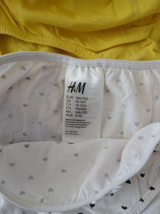 Majtki dziewczęce H&M 146/152 6 par