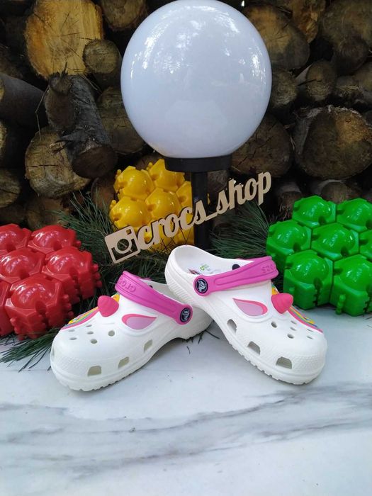 Crocs единорог детские кроксы для девочки