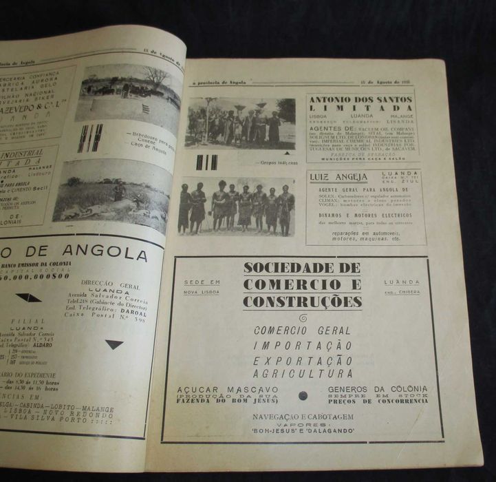 Livro A Província de Angola Edição de Quinze de Agosto 1936
